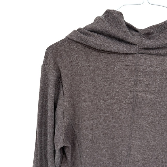 SOFT SURROUNDINGS Sweater Cowl Neck Asymmetrical Buttons Purple - Picture 6 of 7